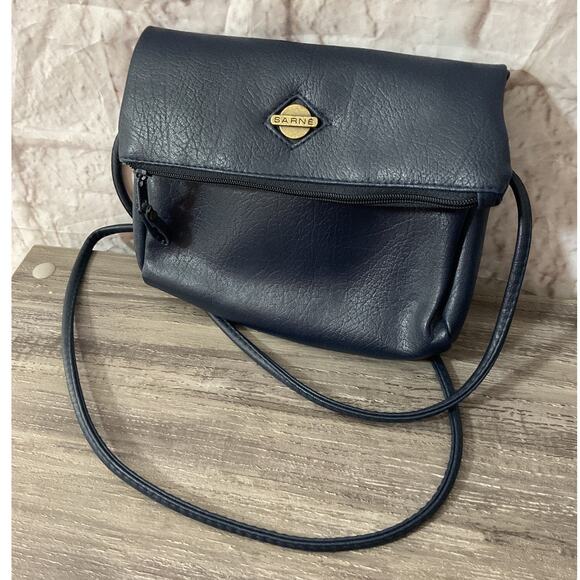 Sarne Handbags - Vintage Sarne Genuine Sarné Womens Purse Bag Navy 1970s Crossbody